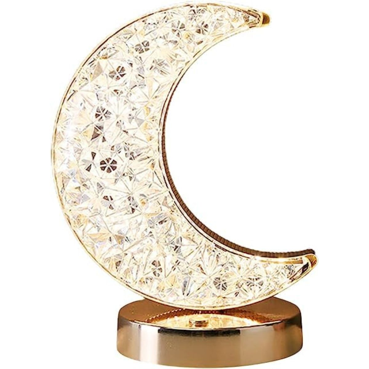 GENERICO - Lampara Luna de Cristal con Luces LED