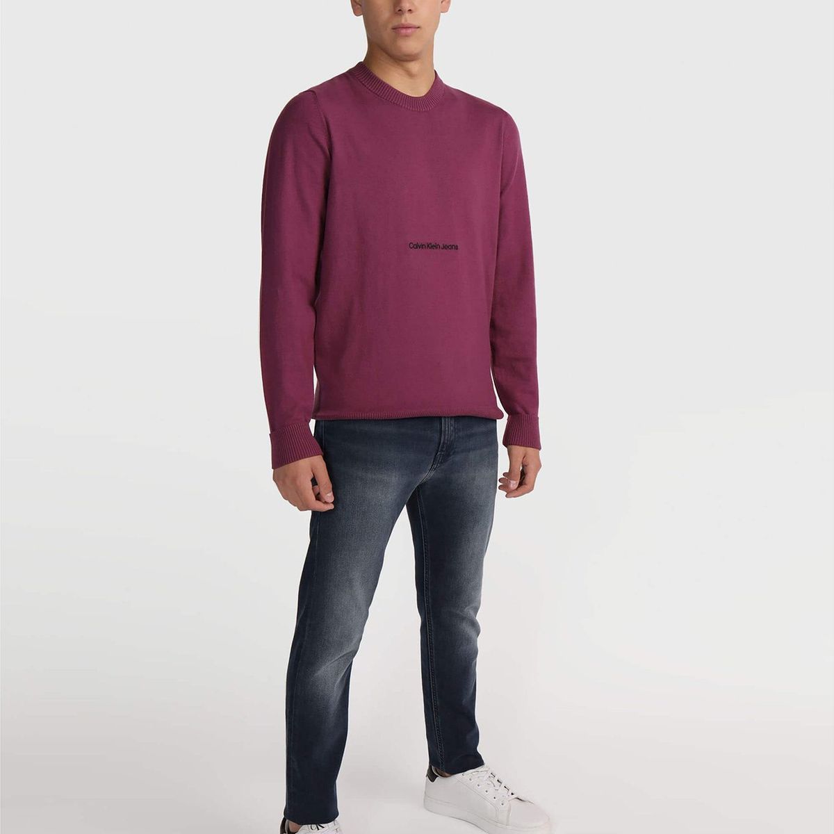 CALVIN KLEIN - Sweater Institutional Essential Morado Calvin Klein