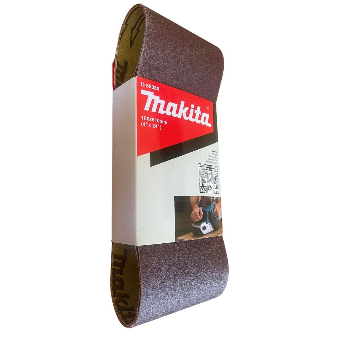 MAKITA - Lija de Banda 4x24" 3Pzs G120 Madera-Metal Makita D59380
