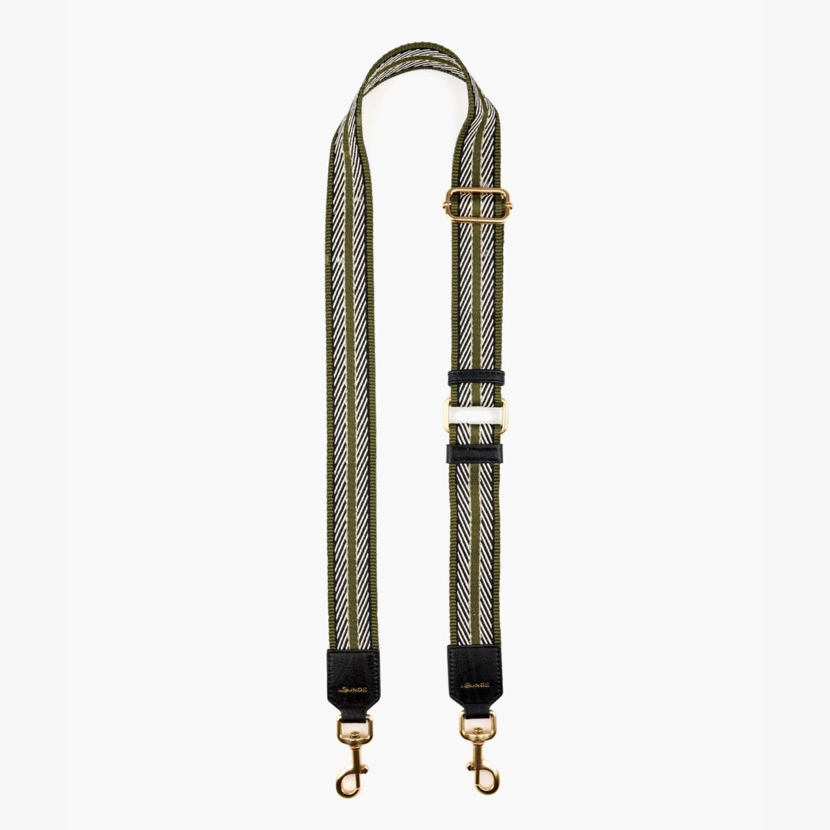 LOUNGE - Correa Strap Cartera Mujer Detalle Líneas Verde Musgo