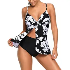 GLORIAHOON - Traje De Baño Tankini Sexy Sport Print Chic