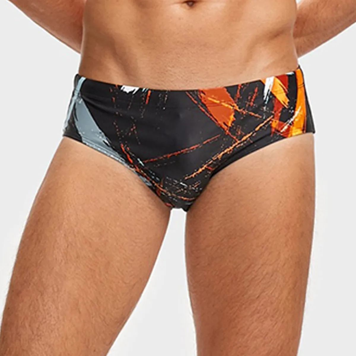 GLORIAHOON - Tie Dye Traje De Baño Elástico Sexy Para Hombre N