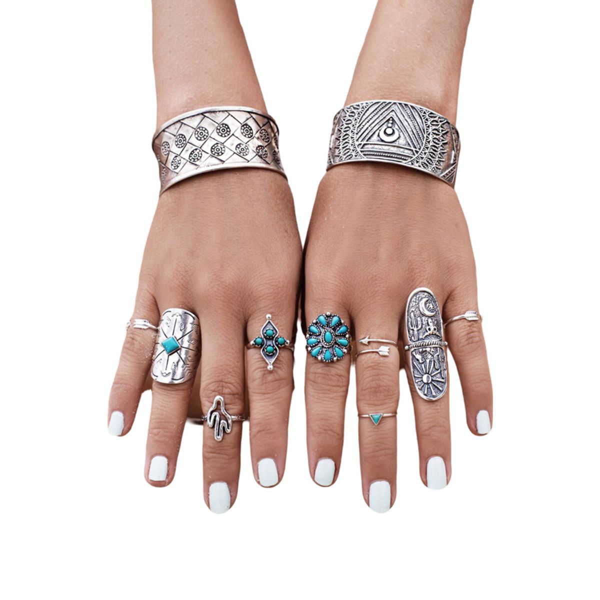 GLORIAHOON - Set Anillos Pequeños Boho Chic Niñas Gloriahoon