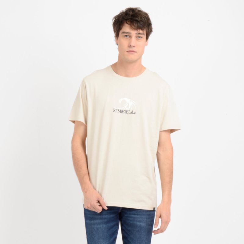 O'NEILL - POLERA MANGA CORTA DIP SEA BEIGE