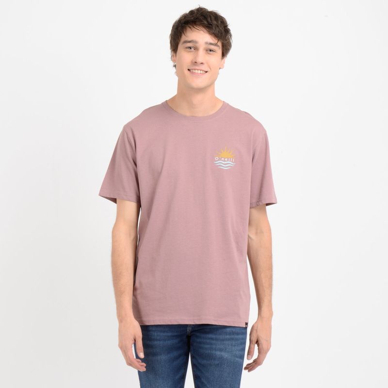 O'NEILL - POLERA MANGA CORTA FIFTY TWO ROSADO OSCURO