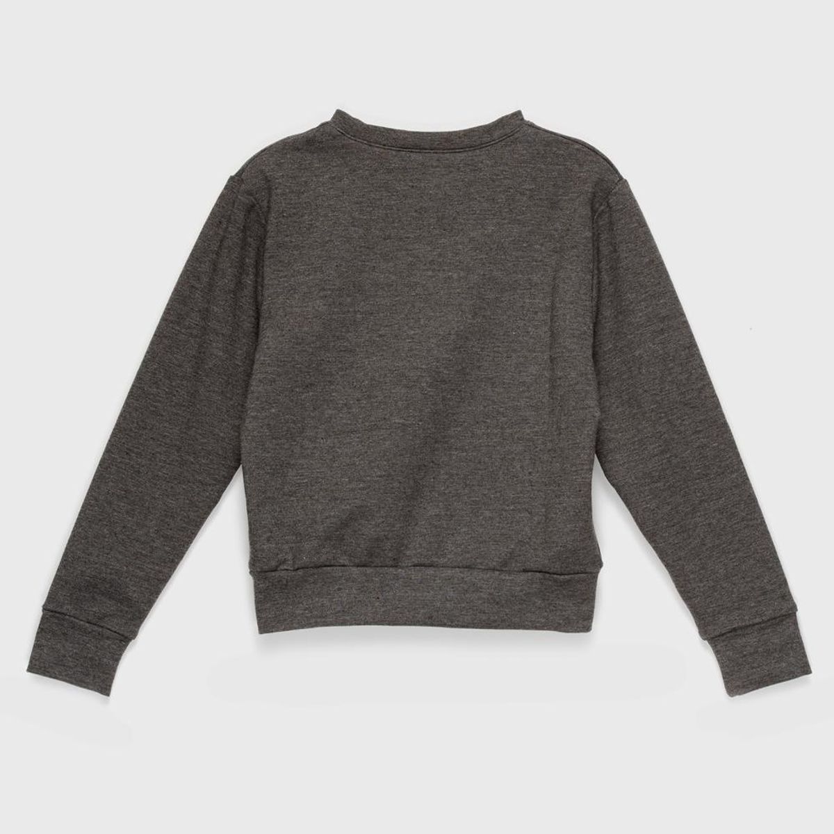 COYOTE KIDS - Polerón gris jaspeado pow algodón peruano - Gris