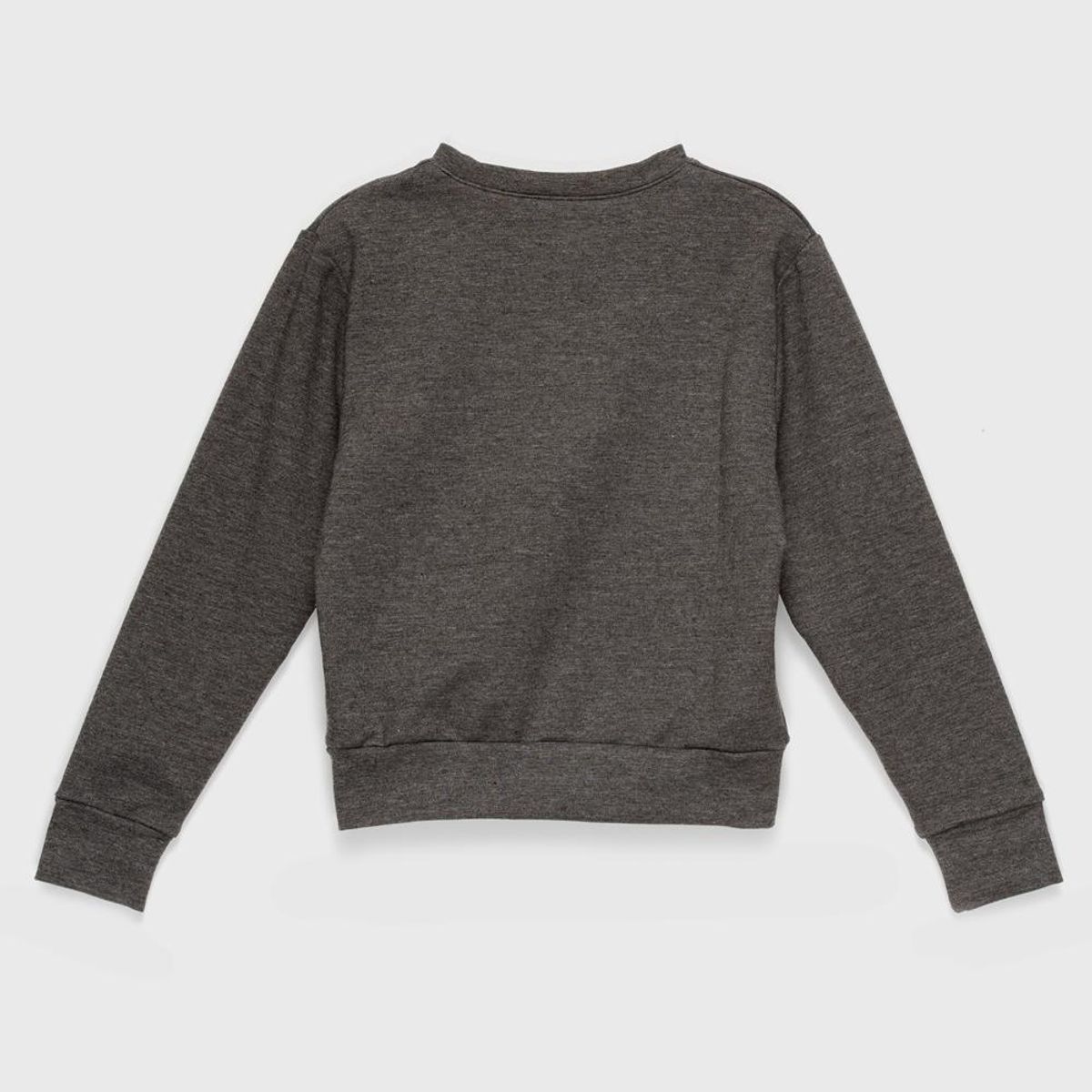 COYOTE KIDS - Polerón gris jaspeado pow algodón peruano - Gris