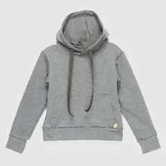 COYOTE KIDS - Polerón gris liso algodón peruano - Gris