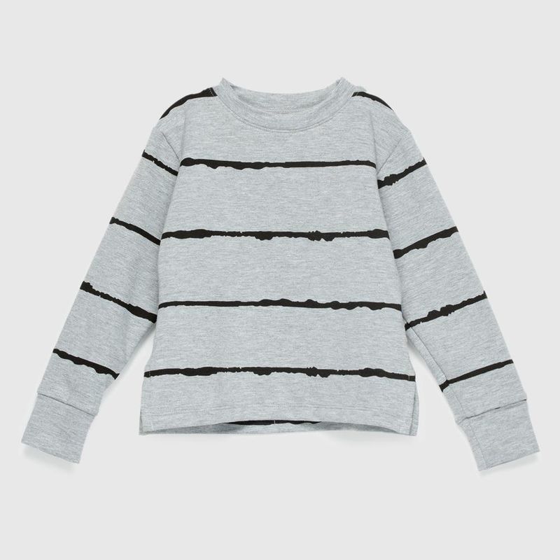 COYOTE KIDS - Polerón gris rayas adulto algodón peruano - Gris