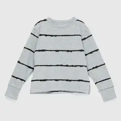 COYOTE KIDS - Polerón gris rayas adulto algodón peruano - Gris