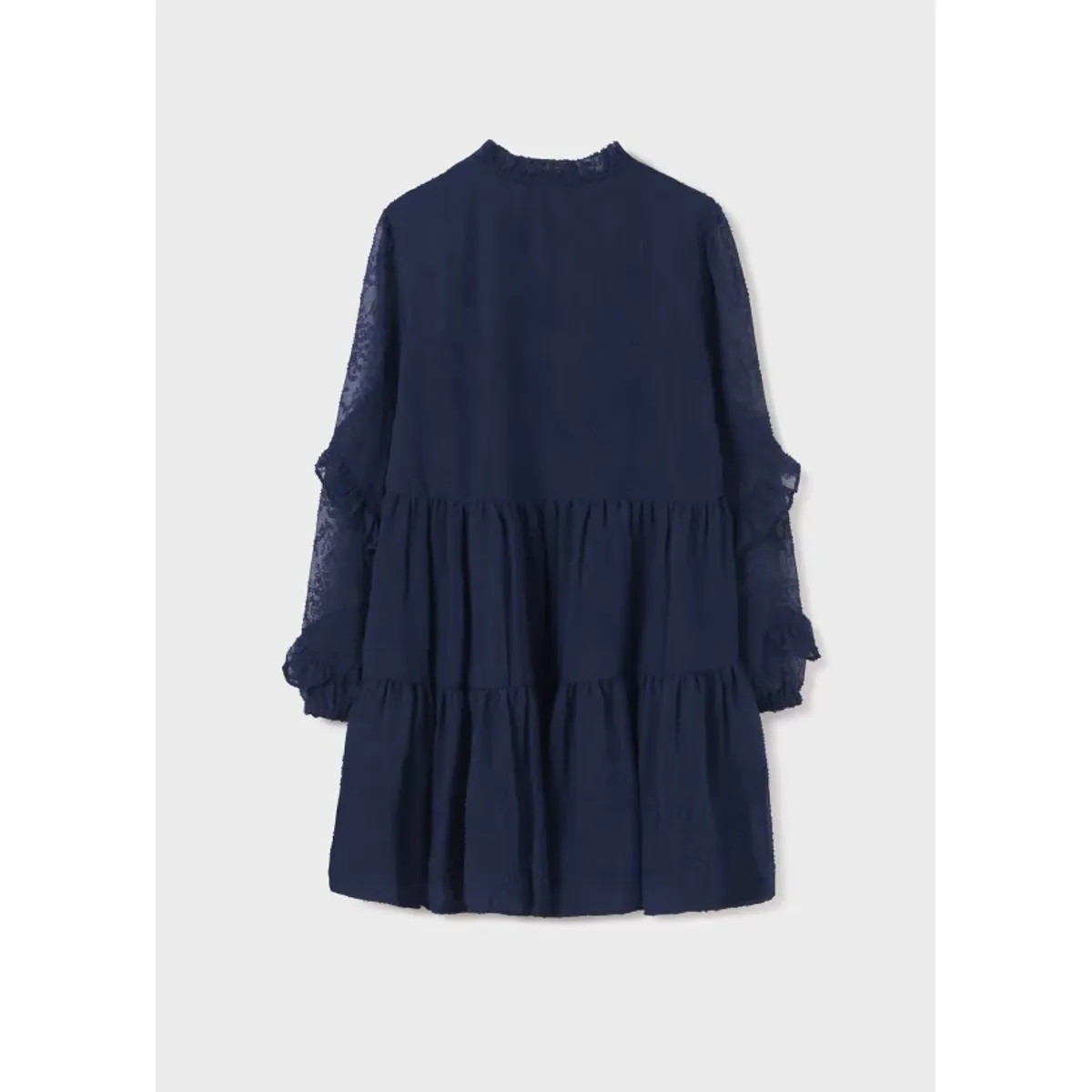 MAYORAL - Vestido  Elegante Unico Volantes Gasa Chica