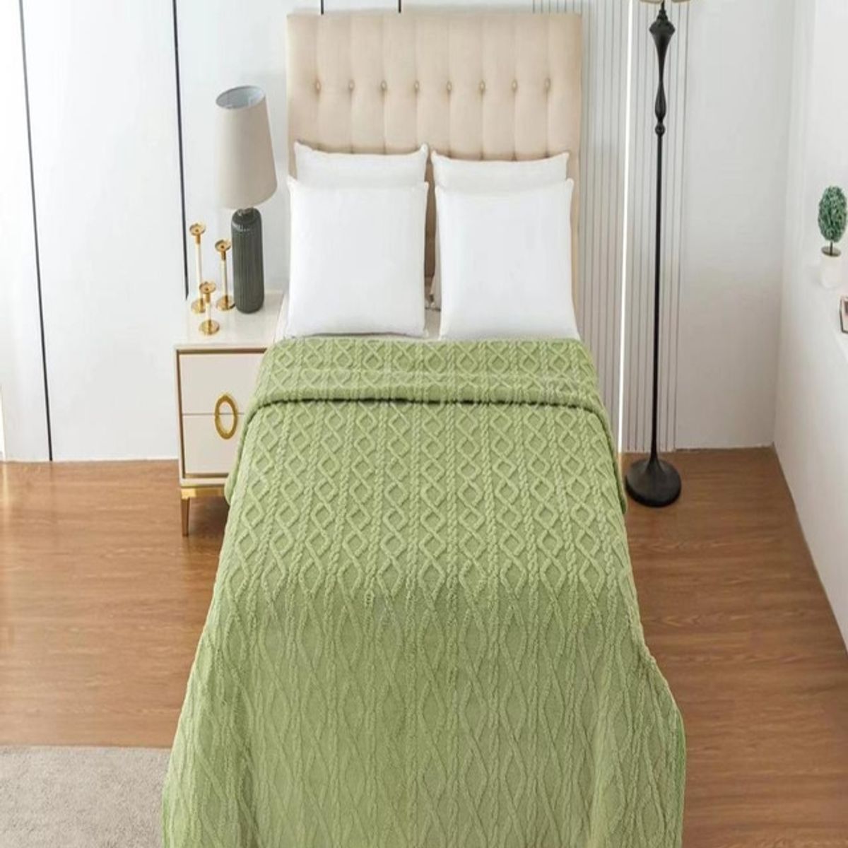 GENERICO - FRAZADAS CON SHERPA CON DISEÑO TEXTURIZADO