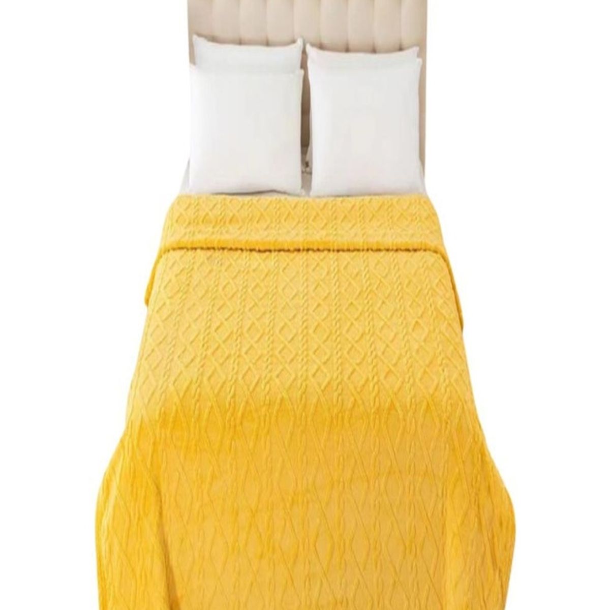 GENERICO - FRAZADAS CON SHERPA CON DISEÑO TEXTURIZADO