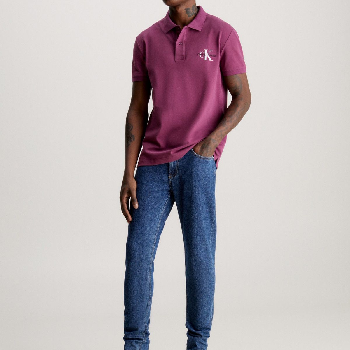 CALVIN KLEIN - Polo Monologo  Morado Calvin Klein