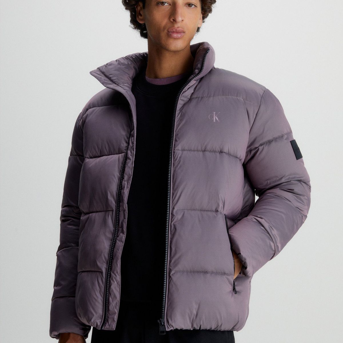 CALVIN KLEIN - Parka Ripstop Puffer Morado Calvin Klein
