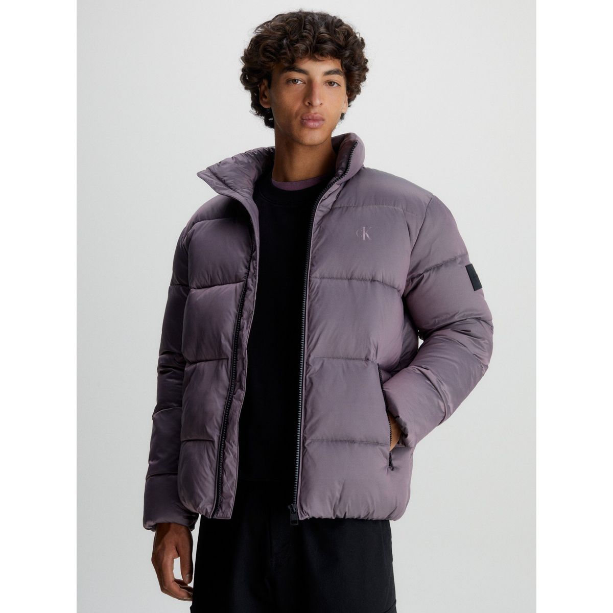CALVIN KLEIN - Parka Ripstop Puffer Morado Calvin Klein