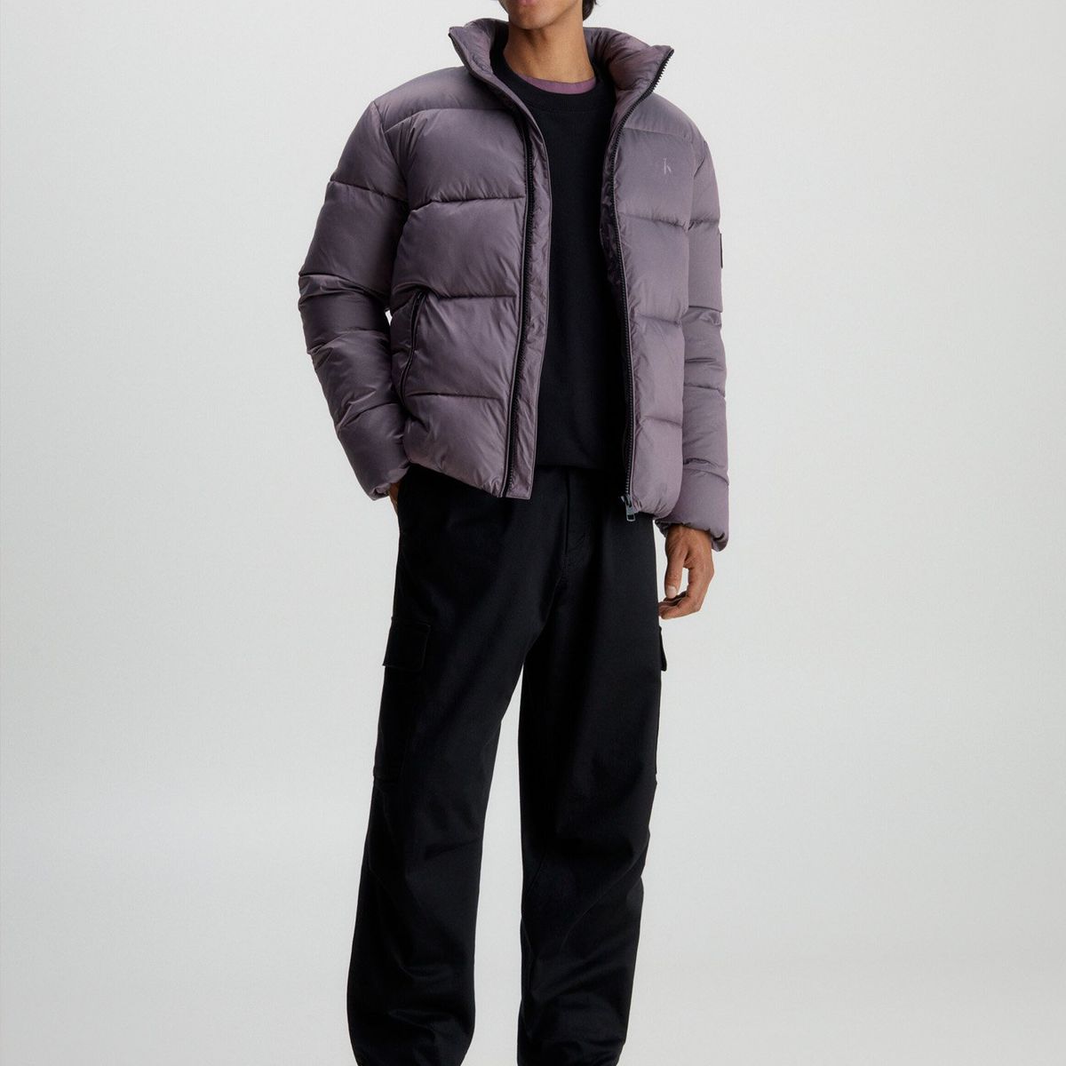 CALVIN KLEIN - Parka Ripstop Puffer Morado Calvin Klein