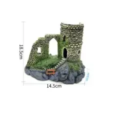 GENERICO - Decoracion Para Acuarios Diseño Castillo 18x14cm