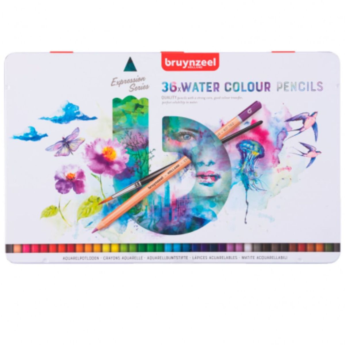 BRUYNZEEL - Lápices Acuarela Bruynzeel Expression Set 36 Colores