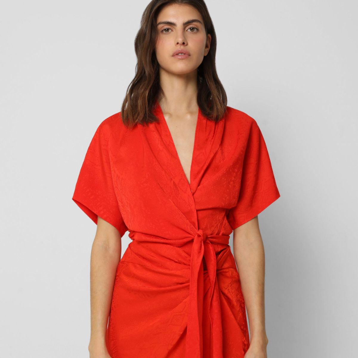 SCALPERS - Top Satinado Nudo Red