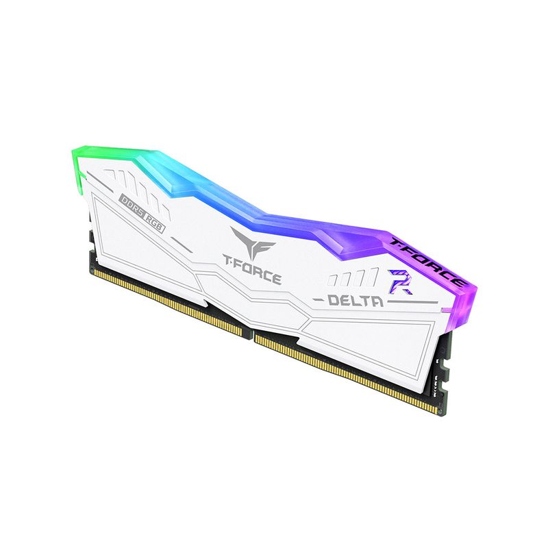 TEAMGROUP - Kit de Memoria RAM T-Force Delta RGB White de 32GB 16GBx2 DDR5 6400MHz DIMM