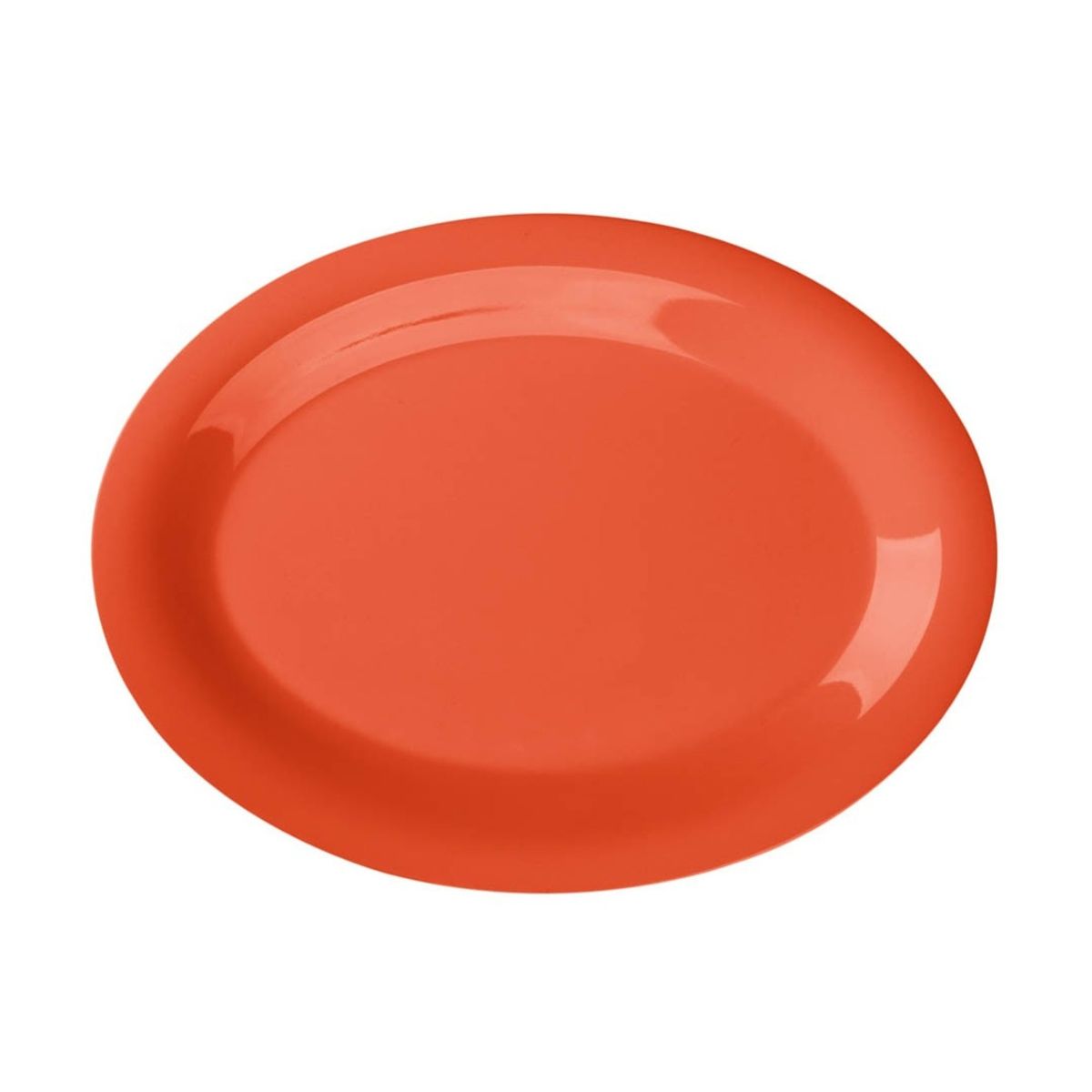 IMAHE - SET 4 PLATO OVALADO MELAMINA NARANJO 30 x 23 cm IMAHE