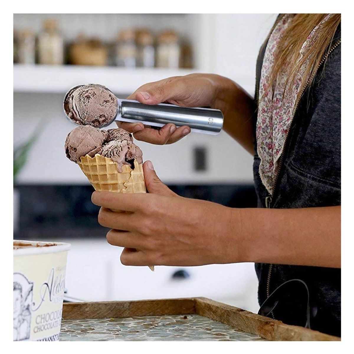 IMAHE - CUCHARA DE HELADOS MANITO ALUMINIO 74 CC / 2.5 OZ IMAHE