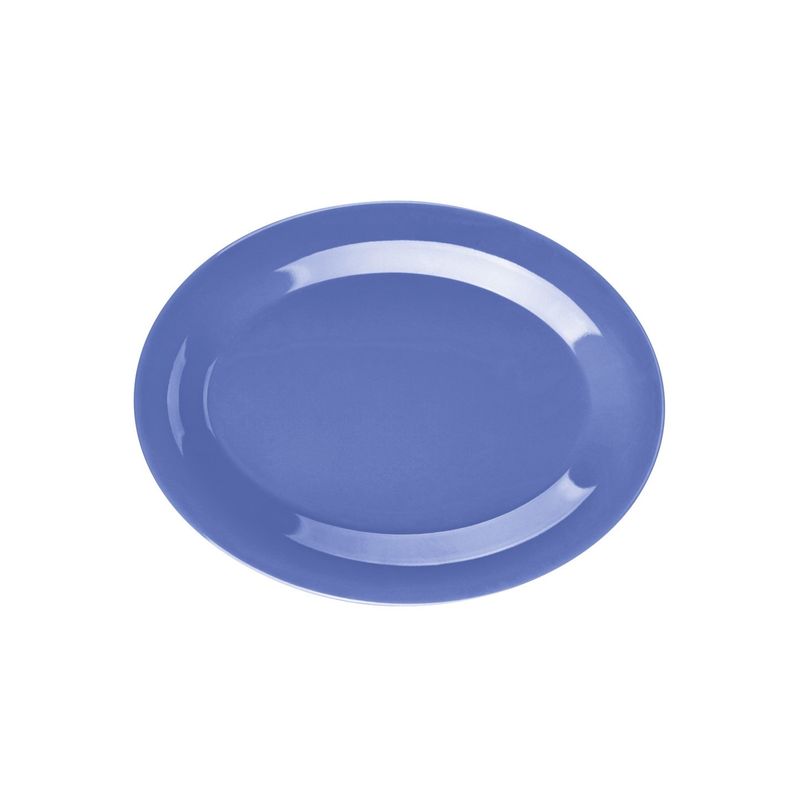 IMAHE - SET DE 3 PLATO OVALADO MELAMINA AZUL 30 x 23 cm IMAHE