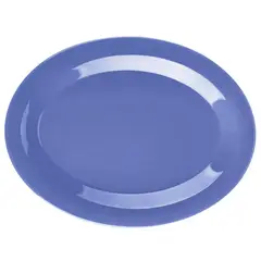 IMAHE - SET DE 3 PLATO OVALADO MELAMINA AZUL 30 x 23 cm