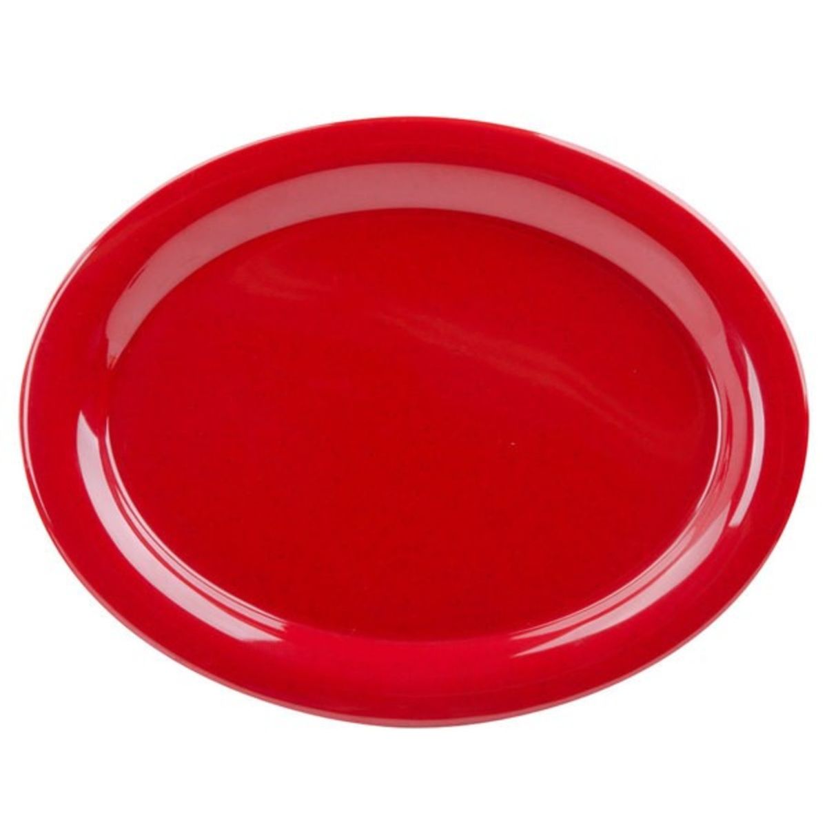 GENERICO - SET DE 3 PLATO OVALADO ROJO 28 CMS. GENERICO