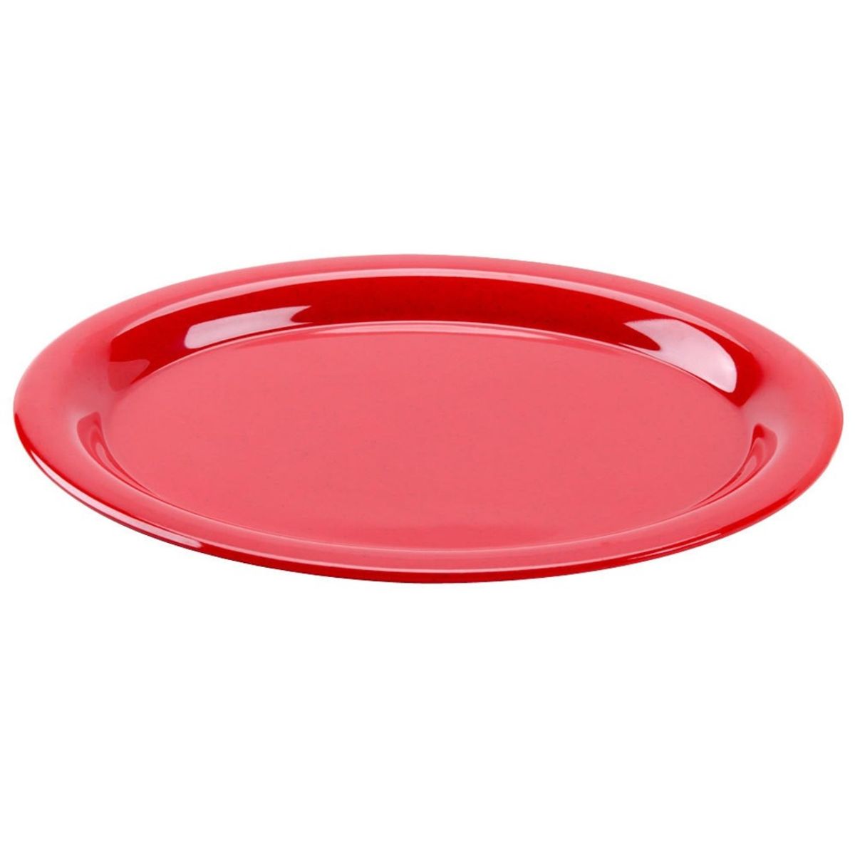 GENERICO - SET DE 3 PLATO OVALADO ROJO 28 CMS. GENERICO