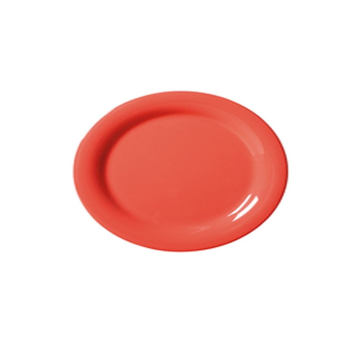 GENERICO - SET DE 4 PLATO OVALADO MELAMINA NARANJO 34 x 26 cm GENERICO