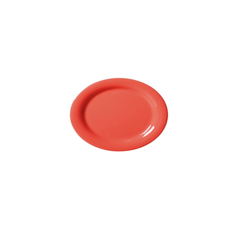 GENERICO - SET DE 4 PLATO OVALADO MELAMINA NARANJO 34 x 26 cm GENERICO.