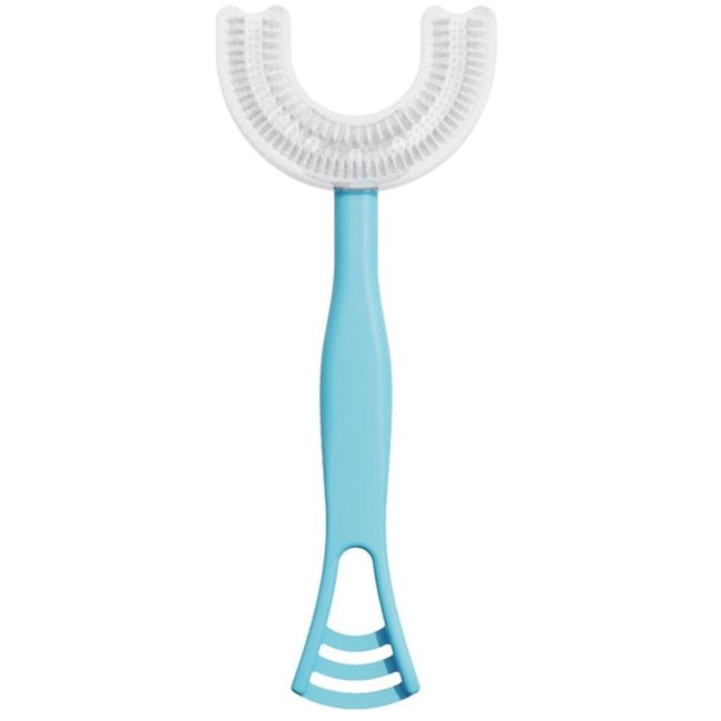 GENERICO - CEPILLO DIENTES INFANTIL SILICONA DISEÑOS CELESTE