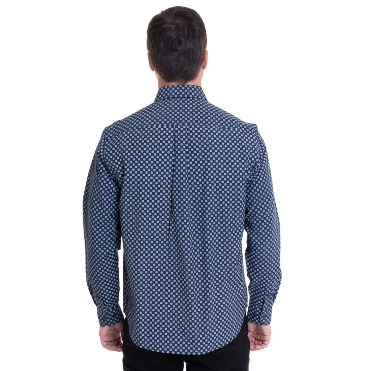 KOTTING - Camisa Fantasía Estampada Azul Marino KOTTING