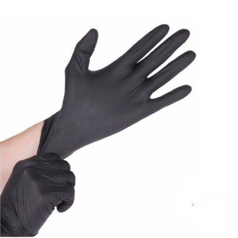 GENERICO - Guantes de nitrilo - Sin polvo - Negro - M