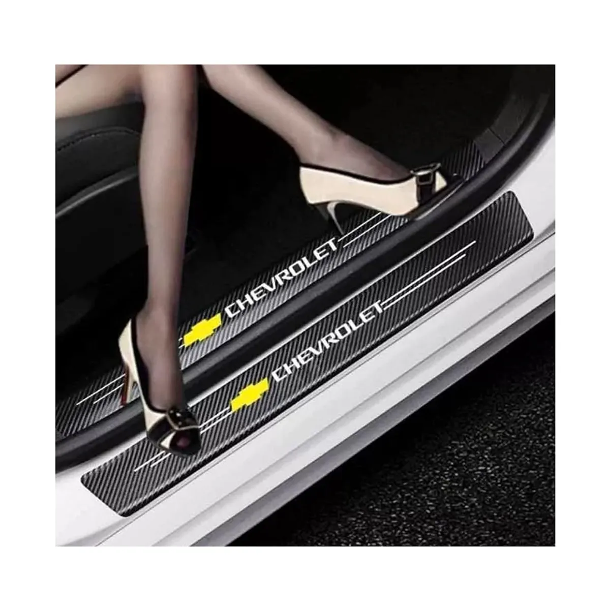 GENERICO - Cubre zócalos adhesivos para autos y camionetas universal CHEVROLET