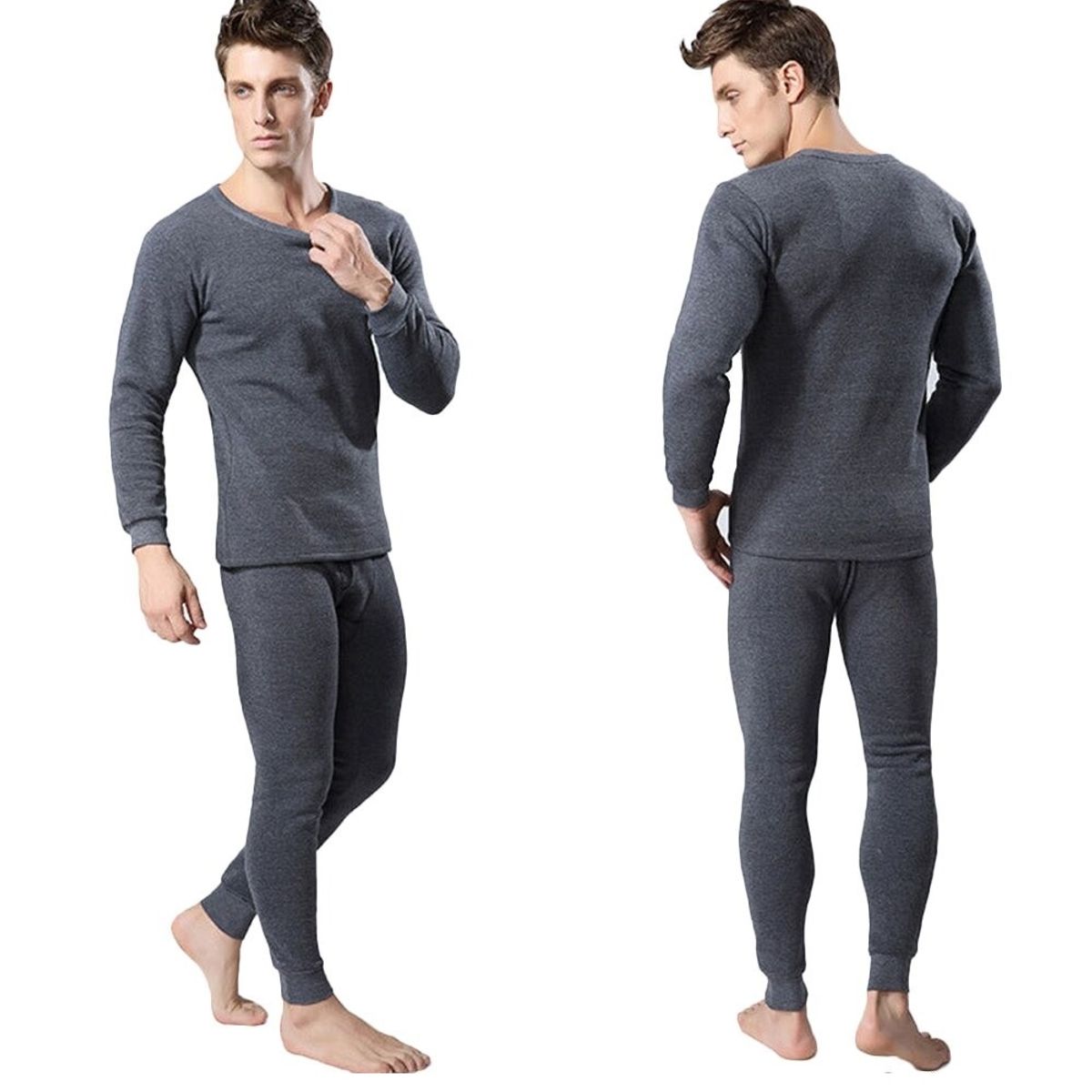 GARSIL - Camiseta Polera Manga Larga Para Hombre De Algodón Con Polar Interior