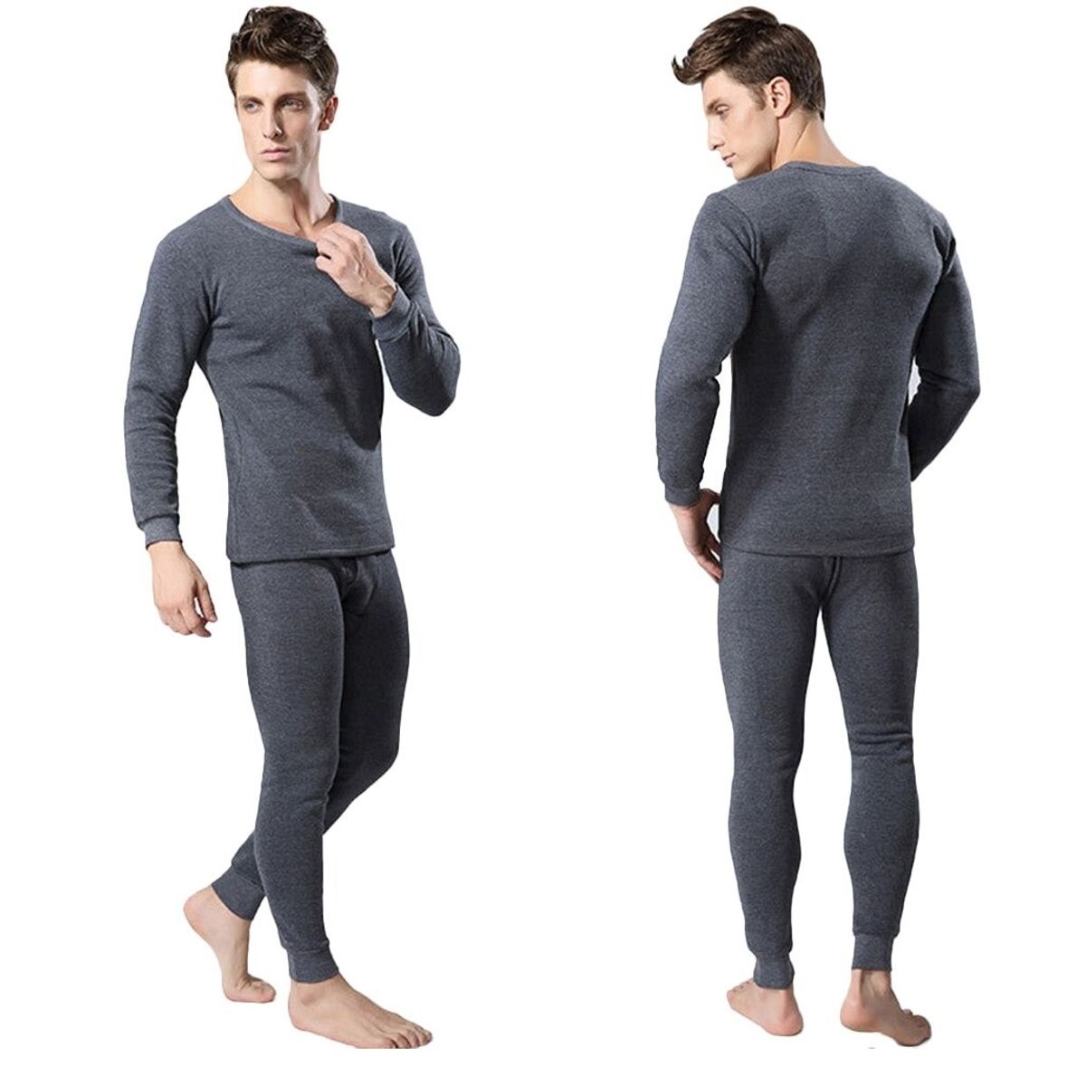 GARSIL - Camiseta Polera Manga Larga Para Hombre De Algodón Con Polar Interior