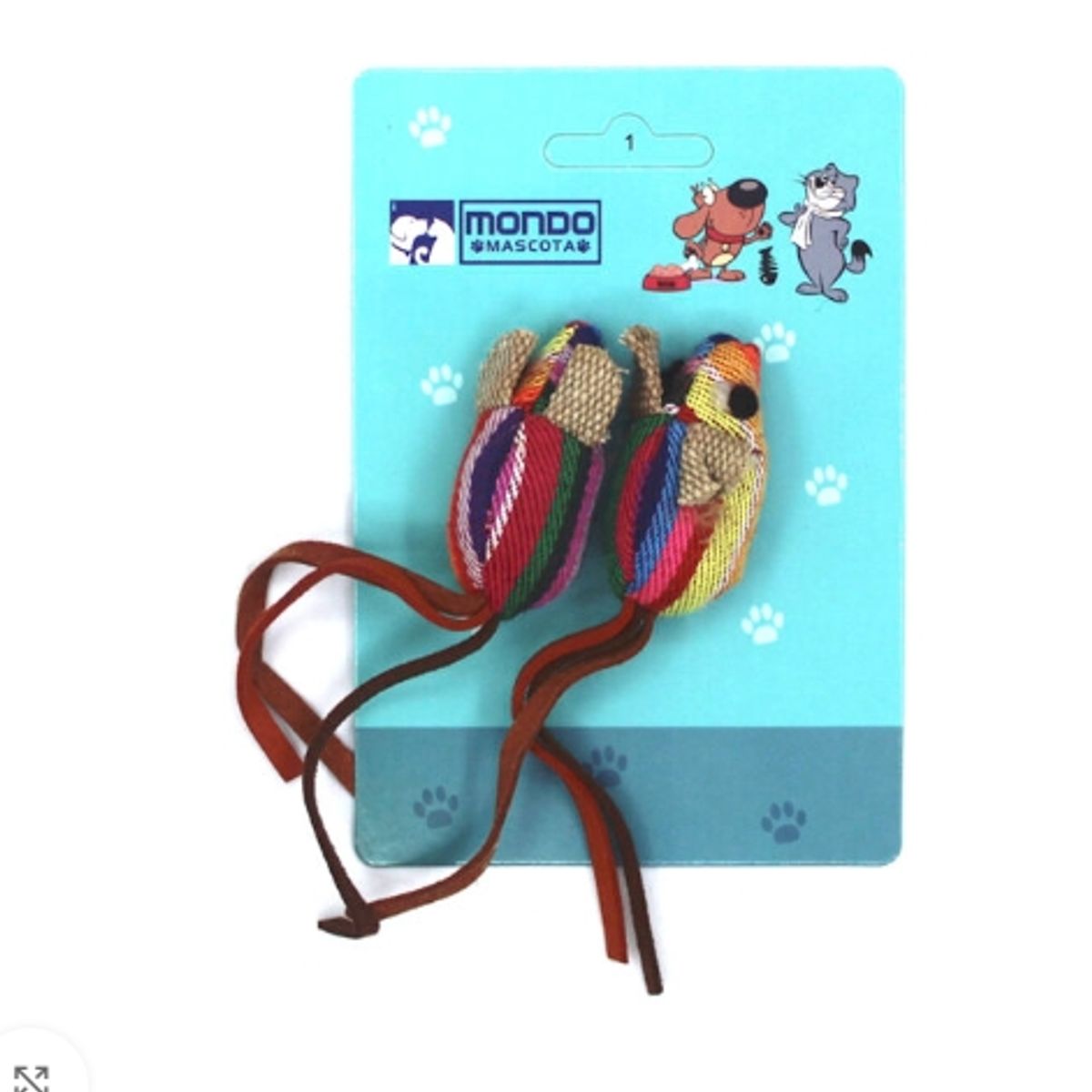 GENERICO - Juguete Ratón Multicolor Para Gato Set 2 Unidades