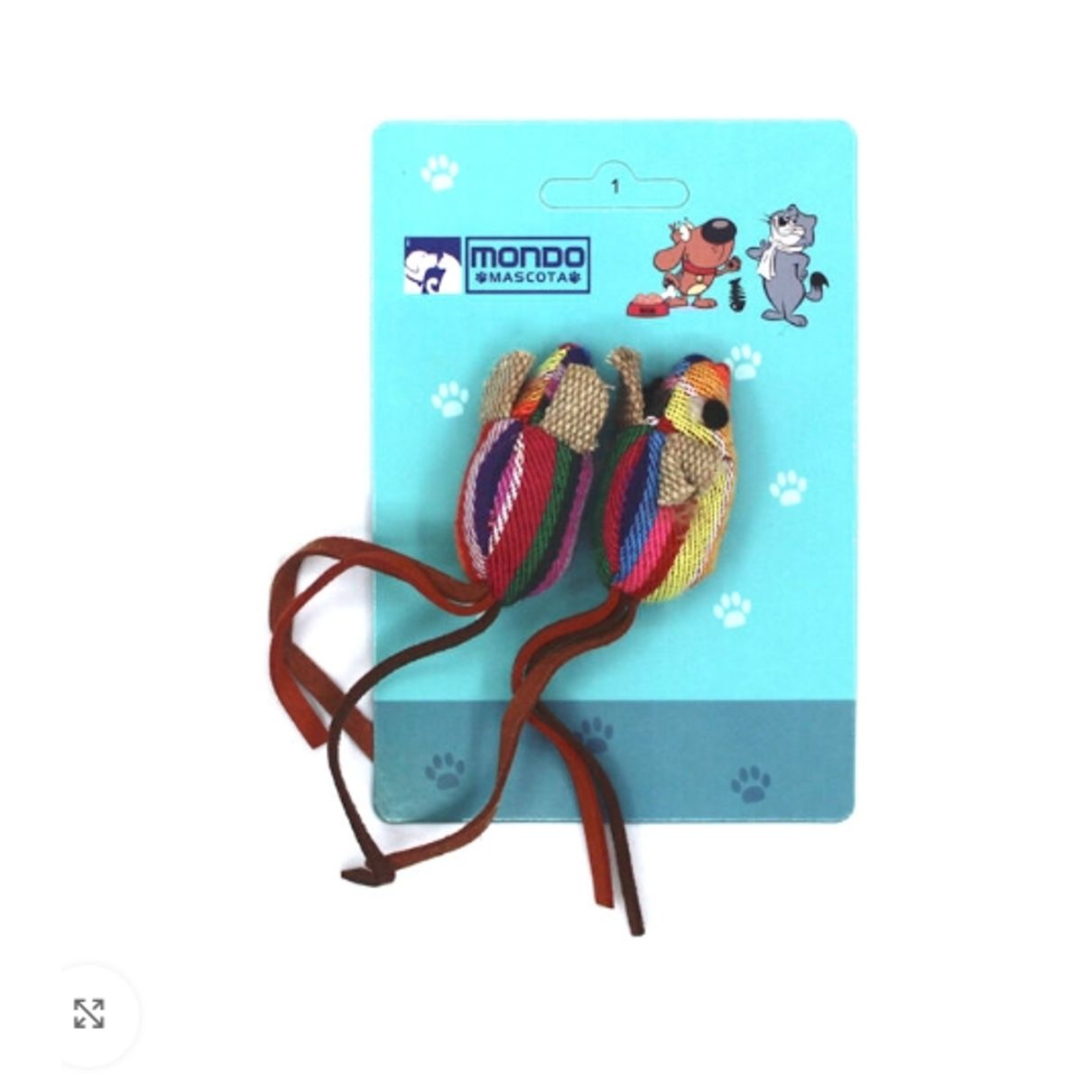 GENERICO - Juguete Ratón Multicolor Para Gato Set 2 Unidades