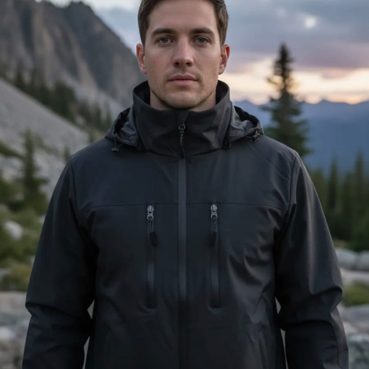 BLUE MOUNTAIN - Chaqueta Outdoor Corta Viento Hombre Termica Impermeable