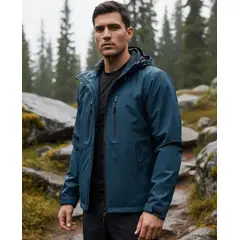 BLUE MOUNTAIN - Chaqueta Outdoor Corta Viento Hombre Termica Impermeable