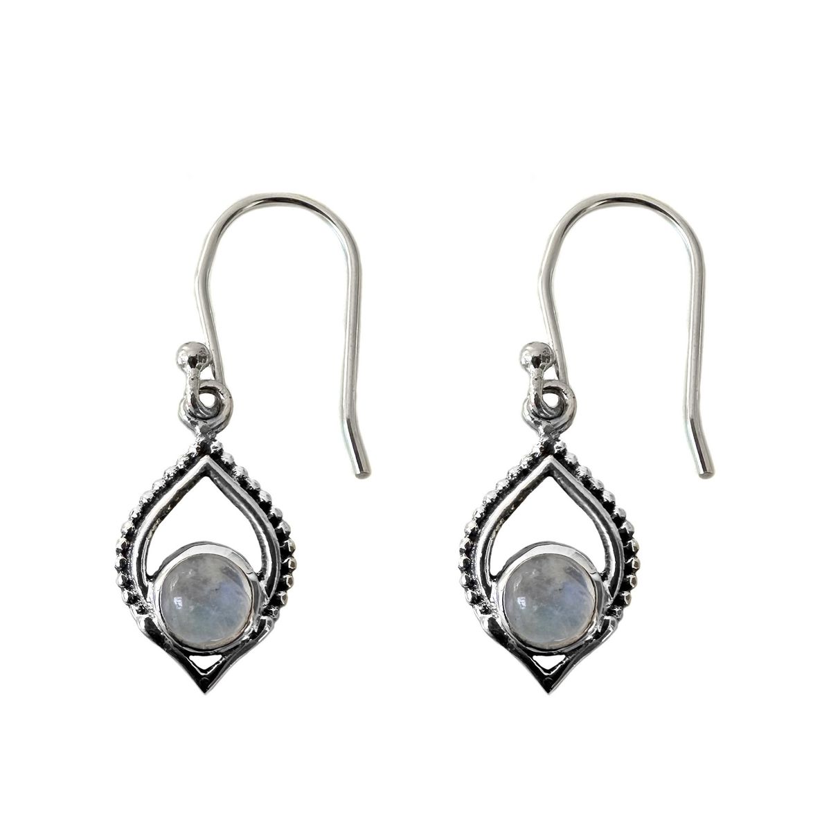 COGGIOLA - Aros Shaila Piedra Luna Plata Fina 925