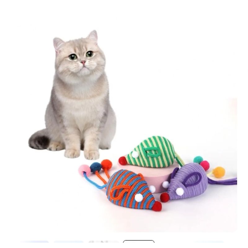 GENERICO - Juguete Pez Con Colas Para Gato Set 3 Unidades