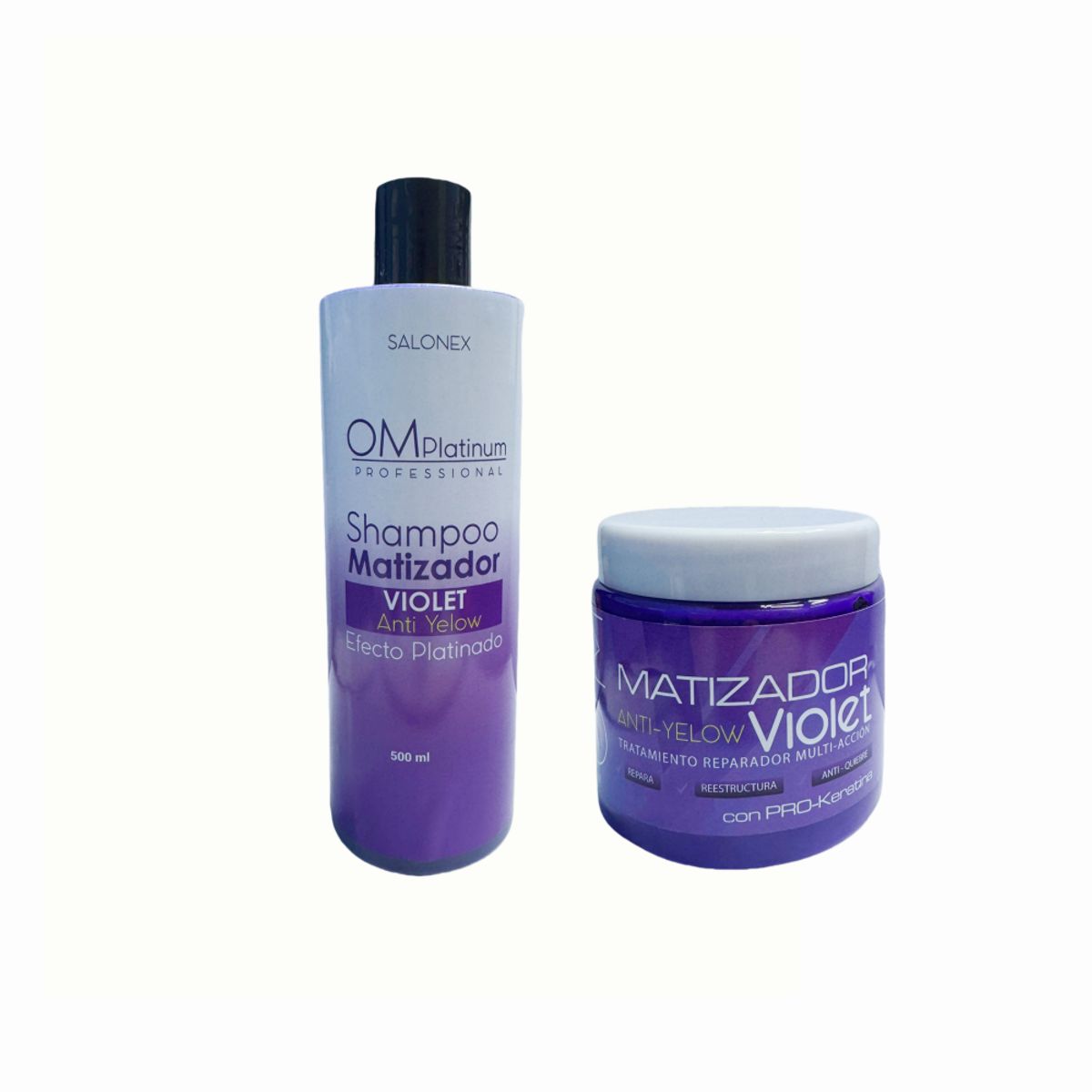 SALONEX - Pack Shampoo + Crema Matizador Violeta Salonex 500ml
