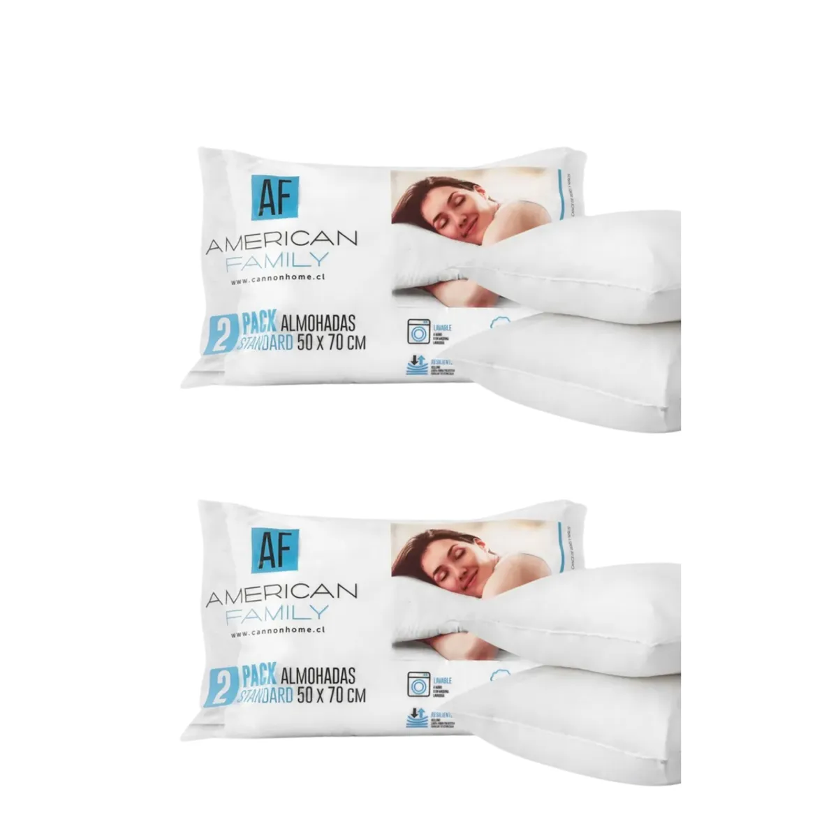 CANNON - Pack 4 Almohadas Cannon Polycotton 50x70cm