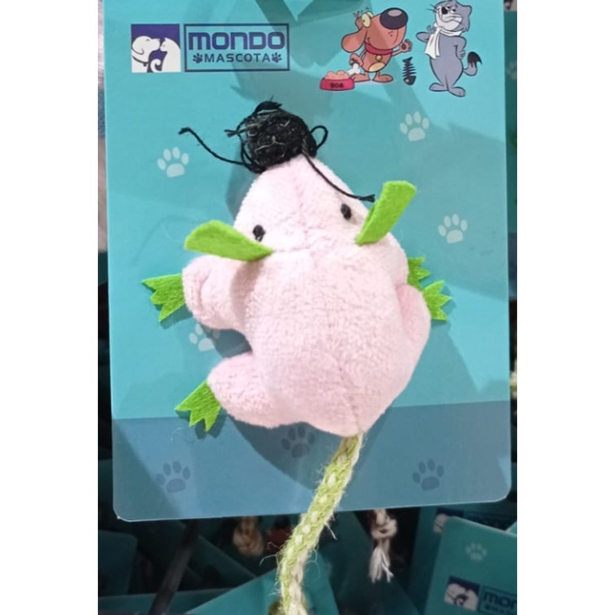 GENERICO - Juguete Peluche Para Gato Raton Con Cola