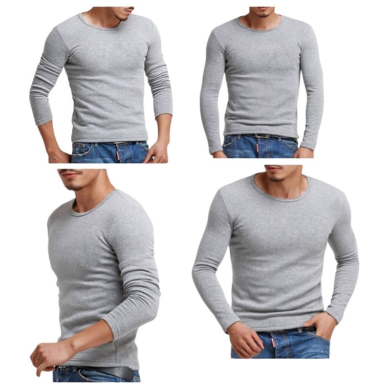 GARSIL - Polera Manga Larga y Calzoncillo Largo Forrado Polar Hombre - Conjunto