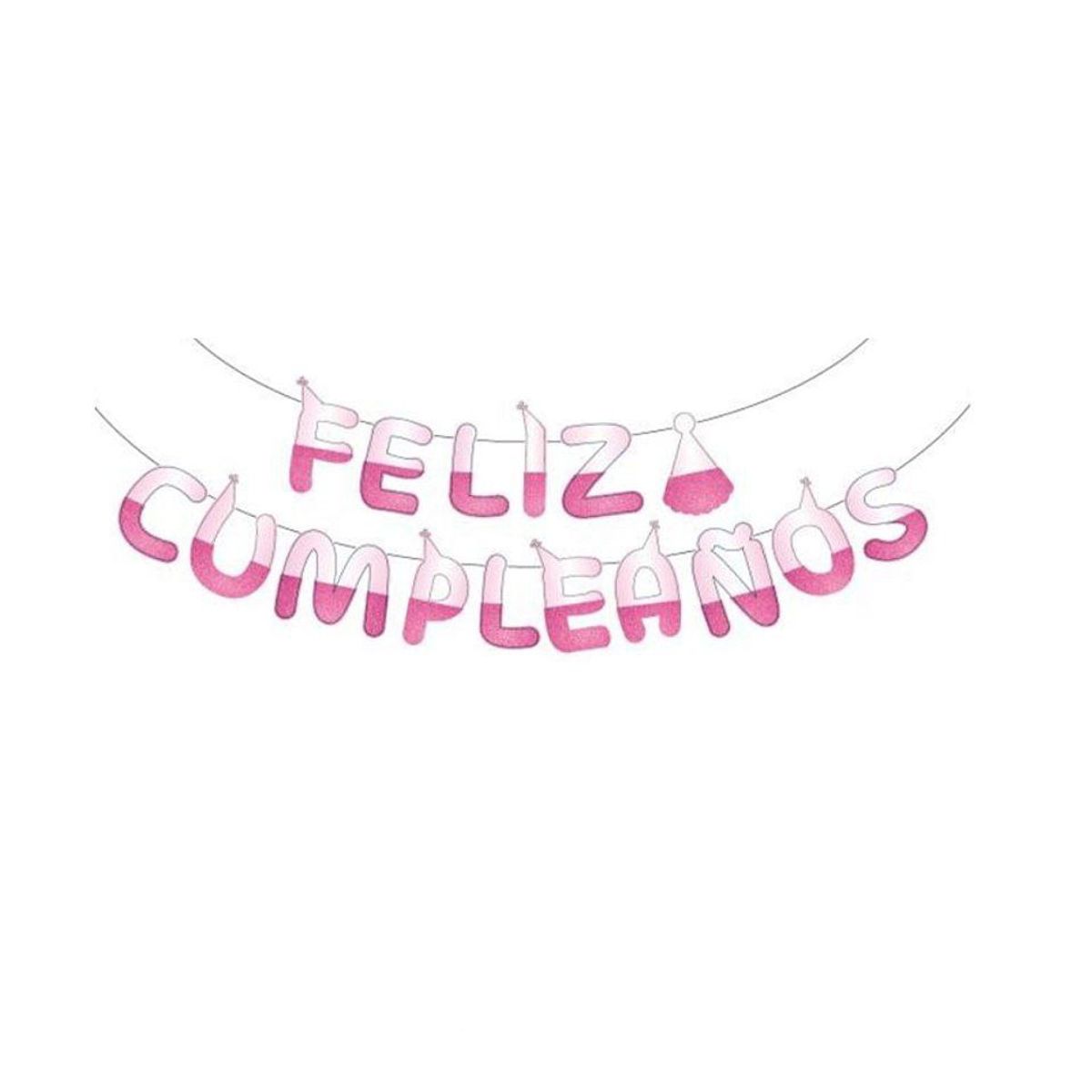 GENERICO - Guirnalda De Feliz Cumpleaños Rosa 5m